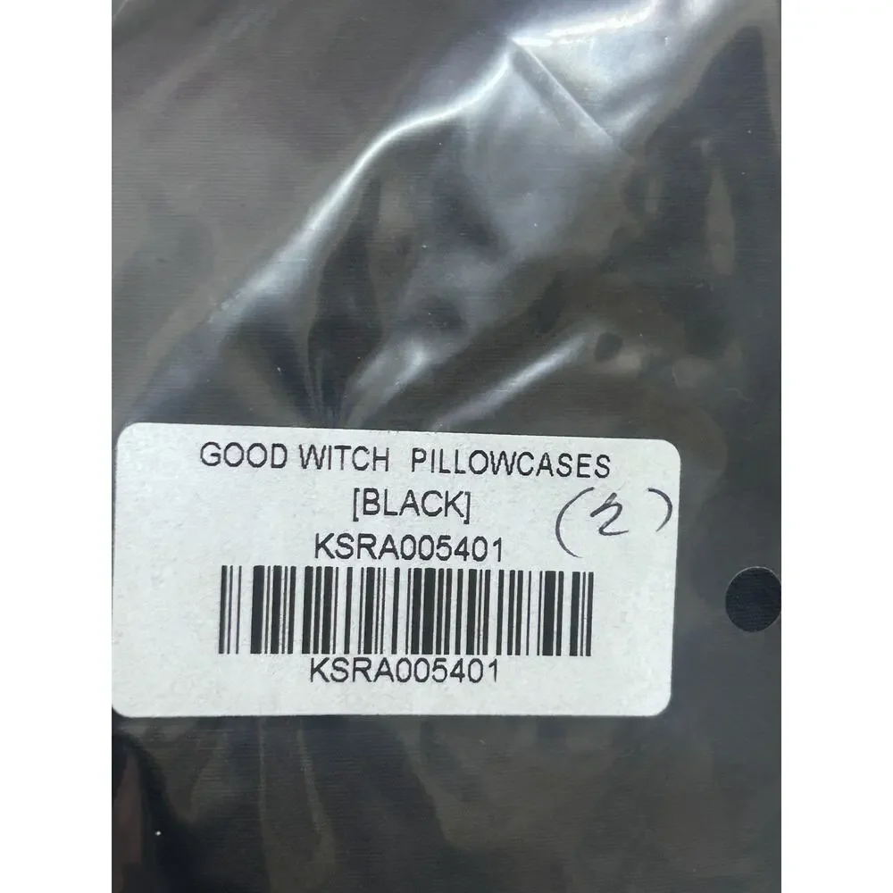 Killstar Good Witch Pillowcases Set Of Two (2) Glow In The Dark BLK Goth Whimsy